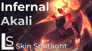 Infernal Akali  Skin Spotlight  League of Legends [upl. by Yessej299]