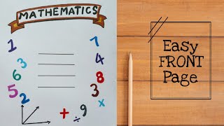 Project front page idea  Maths cover page  caratulas de matematicas  Practical khata design [upl. by Eelesor]