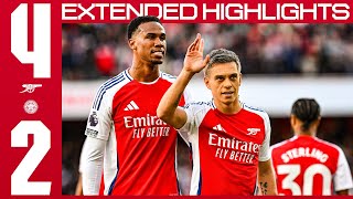 INJURYTIME GOALS SEAL WIN  EXTENDED HIGHLIGHTS  Arsenal vs Leicester City 42  Premier League [upl. by Ag]