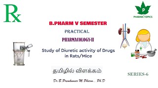 Study of Diuretic activity of Drugs in RatsPharmacology PracticalBPharm5SemesterPC2Series6 [upl. by Sachs]