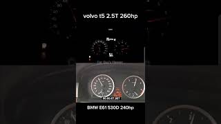 Volvo V50 T5 25t 260hp vs Bmw E61 530d 240hp bmw volvo t5 e61 v50 m57 [upl. by Medeah]