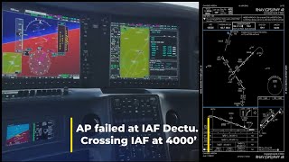 Handflying RNAV Rwy 4R KCHD LPV Approach with Partial Panel AP Altimeter amp VSI failure [upl. by Tor]