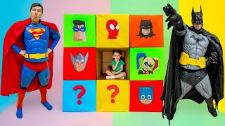 Reto infantil con superhéroes 🦸🏻‍♂️🦹🏼‍♀️ ¿Qué hay en la caja mágica  Vania Mania ESP [upl. by Neerac]