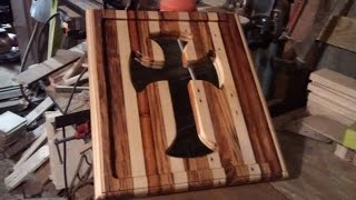 Reclaimed wood cross mirror [upl. by Nevad]