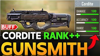 CORDITE BUFF BEST GUNSMITH CALL OF DUTY MOBILE  CORDITE RANK BUILD FOR COD MOBILE [upl. by Paschasia]