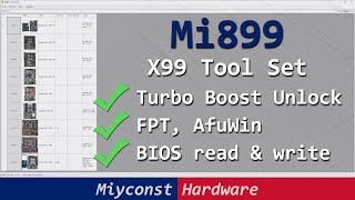 🇬🇧 Mi899 – X99 Tool Set  read write BIOS amp unlock turboboost with a few mouse clicks [upl. by Nyroc]