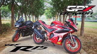 GPX Demon GR 165R VS Yamaha R15 v3  Comparison Video by Mr BikerInBlack [upl. by Combes]