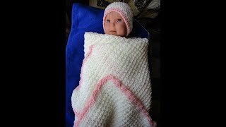 Handmade Crochet Baby Jacket Cardigan Blanket Hat Mittens Baby Layette [upl. by Ardnuaet]