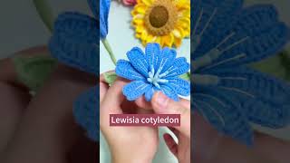 How to crochet a beautiful lewisia cotyledon [upl. by Atnohsal835]