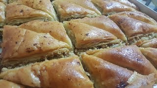 Üçgen Baklava Tarifi  Kolay Baklava [upl. by Aihsekal]