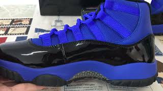 Air Jordan 11 Royal Blue Black 1st Review [upl. by Burnett687]