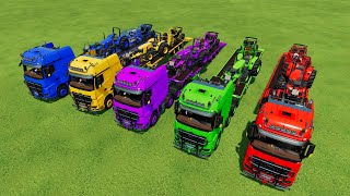 TRANSPORTING COWS WITH TRACTORS AND TRUCK  Farming Simulator 22 [upl. by Wilmer]