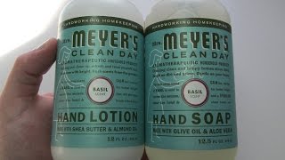 Mrs Meyers Clean Day  Hand Soap amp Lotion Review [upl. by Robbyn687]