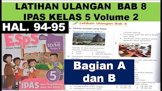 Latihan Ulangan Bab 8 IPAS Kelas 5 Halaman 94  95Volume 2Bagian A dan BPeran Ekonomi masyara [upl. by Akeber]