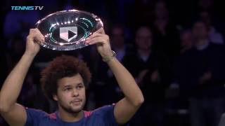 Tsonga Rallies For Rotterdam 2017 Title [upl. by Lletnahs451]