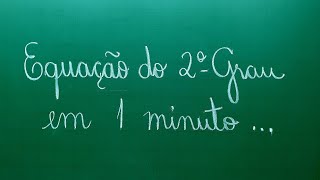 EQUAÇÃO DO 2° GRAU em 1 MINUTO  Fórmula de Bhaskara  Professora Angela Matemática [upl. by Ailat764]