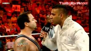 Jinder Mahal vs Santino Marella Raw Super Show 1032011 [upl. by Hsoj]