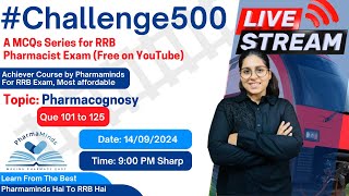 MARATHON CLASS 5 FOR RRB PHARMACIST EXAM COGNOSY 25 QUESTIONS BY RITIKA MAM  PHARMAMINDS RRB [upl. by Rinaldo748]