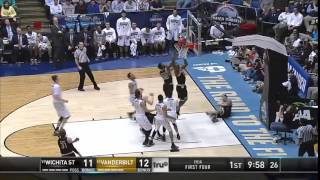 Wichita State vs Vanderbilt Fred VanVleet layup [upl. by Linell]