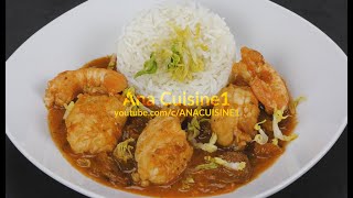 🇫🇷Recette Queue de Lotte Crevettes Chorizo🇪🇦Receta Cola de Rape Camarones Chorizo🇬🇧Burbot [upl. by Ahseram]