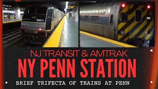 Quick Glimpse of Amtrak amp NJT at NY Penn Station Oct 20 2023 [upl. by Reade]