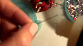 How to make a beaded stick pin Great for card making embellishment [upl. by Ignatius]