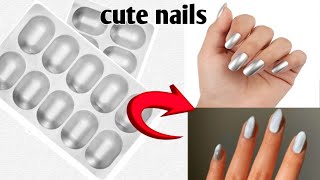 Medicine Fake nails  How to make fake nails DIy fake nails diyaccessoriesTabassumcreation [upl. by Hpseoj]