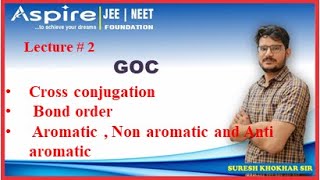 GOC  lec 2  Cross conjugation  Bond order  Aromatic  Non aromatic and Antiaromatic [upl. by Mcadams]