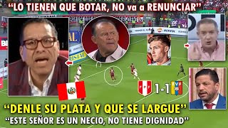 quotERES UN SIN VERGUENZAquotPERIODISTAS PERUANOS DESTRUYEN A REYNOSO  PERU VS VENEZUELA 11 HOY [upl. by Iniffit]