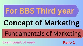 Concept of Marketing II BBS third year II fundamentals of Marketing II [upl. by Akyeluz]