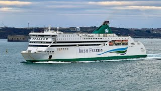 MV Oscar Wilde Outbound From Pembroke Dock 8124 [upl. by Akimak]