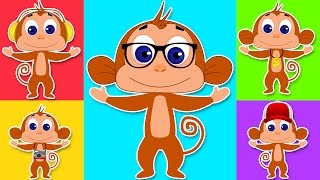 Five Little Monkeys  Nursery Rhyme With Lyrics [upl. by Abba421]