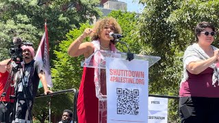 Socialist Presidential Candidate Claudia De la Cruz Speaks at ProPalestine Protest in DC [upl. by Ynohtn]