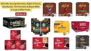 KCup Coffee Pods Deals  McCafe Genvalia Eight O’Clock StarBucks Tim Hortons amp Black Rifle [upl. by Eremahs459]