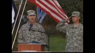 US soldier sings Hatikvah  Israel’s national anthem [upl. by Ahtelrac]