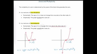 Zeros of a Polynomial and their Multiplicity [upl. by Brucie]