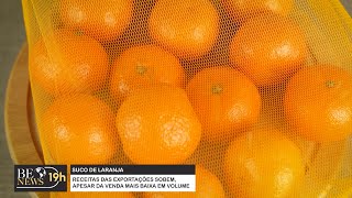 Cai exportação de suco de laranja  BE News 19h [upl. by Basil]