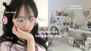 productive homebody vlog🧸 back home after 7 months reorganizing my entire room trying crumbl [upl. by Felipa]