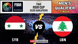 Syria vs Lebanon  FIBA Mens Basketball Asia Cup 2025 Qualifiers Live Scoreboard [upl. by Casady]