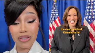 quotShe Looked Me In The Eyes Like A Gangstaquot Cardi B Met Kamala Harris amp Almost Started Crying [upl. by Dnomhcir]