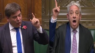 Speaker John Bercow in bustup with “nighttime Columbo” MP Bridgen during last day in Commons chair [upl. by Jaddo]