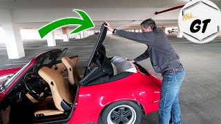 How To Put Convertible Top Down  1989 Porsche 911 Manual Top [upl. by Gere179]