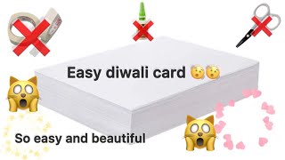 Easy card making idea easy diwali card how to make easy diwali card [upl. by Brenn]