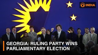 Georgia Elections Ruling Georgian Dream party wins parliamentary election [upl. by Anomar]