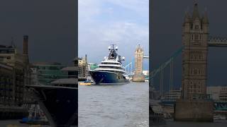 Biggest Superyacht to visit London KISMET 🛥️ luxuryyachts superyachts towerbridge [upl. by Chuu623]