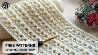 The EASIEST and FASTEST Crochet Pattern for Beginners ⚡️ 🥰 LOVELY Crochet Stitch for Baby Blanket [upl. by Hank684]