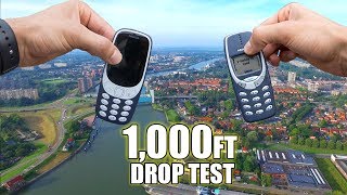 Nokia 3310 vs New Nokia 3310 DROP TEST from 1000 FEET  Durability Review [upl. by Panther]