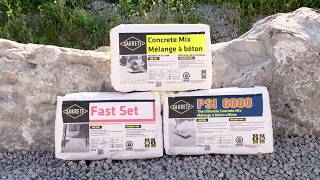 SAKRETE Concrete Mix SAKRETE Fast Set SAKRETE PSI 6000  HowTo Video [upl. by Ashly]