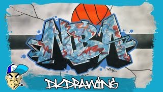 Graffiti Tutorial for beginners  How to draw graffiti letters NBA [upl. by Jerome]