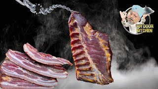 Schweinebauch räuchern  Das Rezept für geräucherten Speck mit aromatischer Gewürzkruste [upl. by Anayeek]